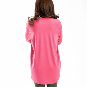 Venta de Fábrica: Ropa de Gimnasio para Mujer, Fabricante, Diseño Personalizado con Corte Inferior Holgado, Camiseta de Manga Larga Transpirable de Talla Grande - Product Image 2