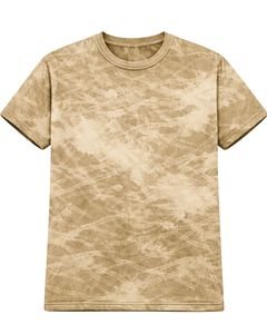 Camiseta Beige con Efecto Teñido para Hombre, Cuello Redondo, Manga Corta, Algodón, Estilo Casual Urbano, Lavado Vintage, Personalizable, OEM, Proveedor Mayorista de Camisetas - Product Image 1