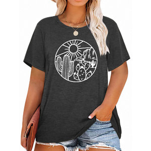 Camisetas Extra Grandes de Diseño Personalizado para Mujer, Algodón Suave Premium, Casual, Ecológico, de Secado Rápido, Transpirable, Ropa de Calle para Uso Diario - Product Image 1