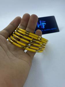 Women's Fashion Brass <b>Resin</b> Bangles Sustainable Handmade Custom Logo Private Label Ethnic Style Party Occasion Uttar Pradesh - Product Image 4