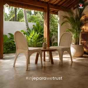 Silla de Comedor Moderna de Mimbre Trenzado Tropical para Restaurante, Hotel, Resort, Patio, Muebles de Exterior e Interior - Product Image 2