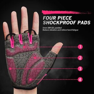 Guantes de Ciclismo Unisex de Medio Dedo para Verano 2026, con Correa de Muñeca Ajustable y Cierre de Gancho y Bucle, Diseño de Logotipo Personalizado - Product Image 3