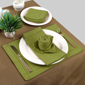 Servilleta de tela con dobladillo picot generoso de 20x20 pulgadas, esquina biselada, para uso diario, calidad premium, alto GSM y buena absorción - Product Image 1