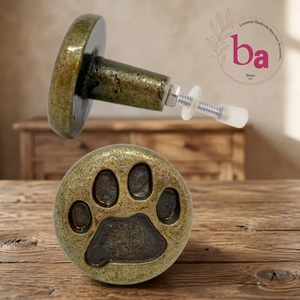 Ba Cast Iron Industrial Design Paw Print Adjustable Multi-Function Drawer Knob <b>Rustic</b> Furniture Handle Dresser Cabinet - Product Image 1