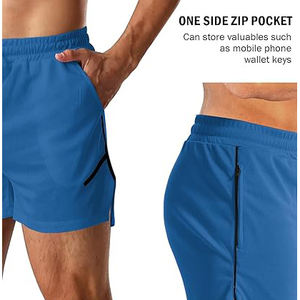 Shorts de sport flexibles pour hommes, entraînement en salle de sport, séchage rapide, respirant, léger, extensible, athlétique - Product Image 2