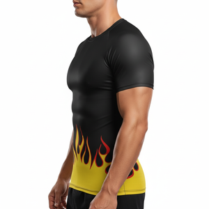 Camiseta de Compresión Personalizada para Hombre, OEM, ODM, Marca Privada, Sin Gi, BJJ, MMA, Manga Corta, Fabricante, Proveedor - Product Image 4