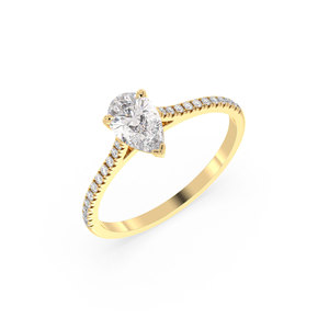 REYES Hot Selling 14K Solid Yellow Gold HPHT CVD Lab Grown Diamond Solitaire Engagement Rings For Women Luxury Fine Jewelry - Product Image 1