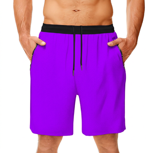 Shorts Bermuda pour homme bleu marine à séchage rapide, taille mi-haute, cordon de serrage, taille élastique, décontractés, sportifs, avec poches - Product Image 3