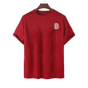 เสื้อยืดสีพื้น ผ้าฝ้าย 100% สำหรับผู้ชาย สวมใส่สบาย ไซส์ใหญ่ ทรงหลวม เสื้อผ้าผู้ชายลำลอง พิมพ์ลาย ราคาประหยัด - Product Image 1