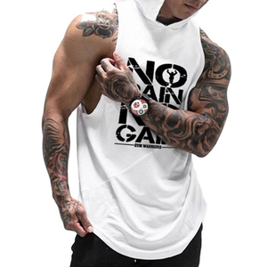 Camisetas sin Mangas de Buena Calidad para Hombre, Sudaderas con Capucha, Estilo Informal para Gimnasio, Ajuste Regular, Ropa Deportiva Informal - Product Image 6