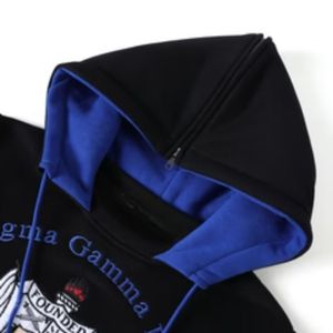 เสื้อฮู้ด Sigma Gamma Rho สีดำ SGRho สีน้ำเงินทอง เสื้อผ้ากรีกพรีเมียม เสื้อสเวตเชิ้ตสำหรับชมรมนักศึกษาแบบยูนิเซ็กซ์ - Product Image 4