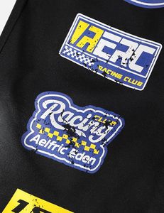 Racing Logo Patches Print Super Baggy Barrel Sweatpants Casual Elastic Waist Unisex Graphic Lantern <b>Trouser</b> - Product Image 4