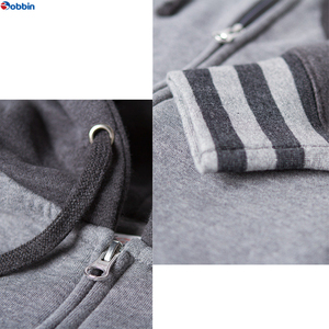Sudadera con capucha unisex estilo universitario con cremallera, personalizable con tu logo, abrigo grueso y cálido de invierno, forro polar de algodón, sudaderas de béisbol, bordado Letterman, 480g, de secado rápido - Product Image 6