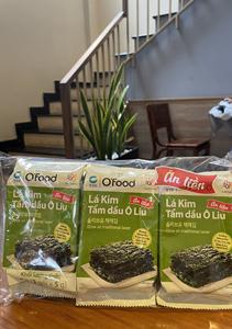 Huile d'olive O'food de haute qualité, algues traditionnelles 5g, 3 paquets/sachet, feuilles d'algues instantanées saines, collation croustillante de haute qualité - Product Image 4