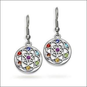 Boucles d'oreilles élégantes Art Palace en argent 925 avec pierres précieuses multiples, design fantaisie et impressionnant - Product Image 1