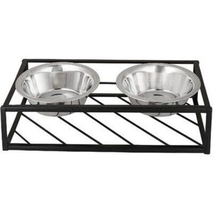 Comederos de lujo para mascotas de acero inoxidable, estación de alimentación de alta gama para mascotas, comedero elevado decorativo para perros, soporte elegante para comederos de mascotas de alta gama - Product Image 3