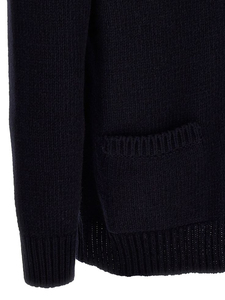 Women's Cream V-Neck Cardigan With Red 92 Logo Full Sleeve Knitted Sweater Preppy Style Autumn Winter Wear - Product Image 2