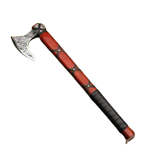 Hacha de Acero al Carbono Forjada a Mano Personalizada, Hacha de Supervivencia para Acampar y Cazar al Aire Libre con Mango de Madera y Funda, Herramienta de Supervivencia - Product Image 5