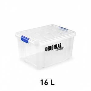 Scatole Originali in Plastica Trasparente da 16 L Impilabili per Organizzazione Domestica - Product Image 2