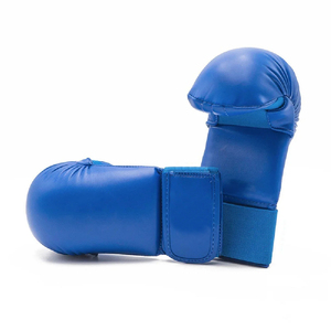 Protège-mains de kickboxing de haute qualité, respirant, antidérapant, bleu, pour l'entraînement, légers, pour le karaté et le sparring - Product Image 2