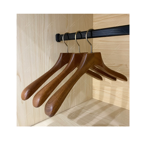 High Quality Single Tier Wooden Coat Hangers Wardrobe <b>Living</b> Room Coat Pent Shirts Non slip Clothes Hanger - Product Image 6