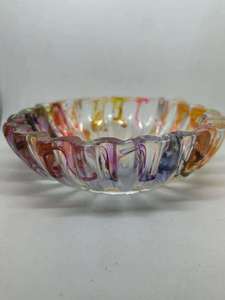 Luxury Iridescent Resin Decorative <b>Bowl</b> Handmade Wavy Edge Fruit <b>Salad</b> <b>Serving</b> <b>Bowl</b> for Home Hotel Restaurant <b>Serving</b> <b>Bowl</b> - Product Image 4