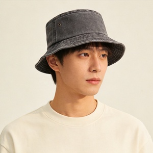 Chapeau Bob Unisexe en Denim Lavé 100% Coton, Casquette de Pêcheur Vintage Classique en Toile Couleur Unie pour Homme, Chapeau de Soleil Décontracté pour Femme - Product Image 2