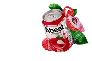 Abest 330ml OEM ODM nhãn hiệu riêng đóng hộp Vải Thiều nước đường-khô phong cách mềm đồ uống với bao bì chai trái cây đóng hộp - Product Image 3