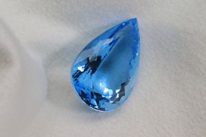 Topaze bleue suisse précieuse, facettée, forme poire, 9x6mm, 100% naturelle, cadeau pour elle - Product Image 4