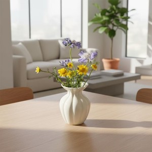 <b>Ceramic</b> Tabletop <b>Vase</b> Matte Finish Minimalist Design 8-16 Inches Height 4-8 Inches Width Exquisite Durable Flower Holder - Product Image 5