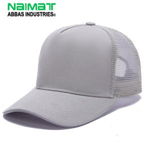 Gorra Trucker de Malla de PVC Gris, Gorra de Béisbol de Cinco Paneles, Transpirable, Impermeable, Visera Deportiva de Verano, Hebilla Dorada de Cobre, Unisex - Product Image 1