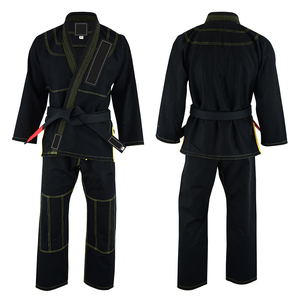 Kimono de BJJ Negro 100% Algodón, Duradero, Corte Regular, Uniforme de Artes Marciales para Adultos, Unisex - Product Image 1