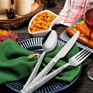 Juego de Cubiertos Modernos de Acero Inoxidable Ecológicos con Agarre Cómodo - Duraderos, Aptos para Lavavajillas, Reutilizables para Uso en el Hogar y Fiestas - Product Image 1