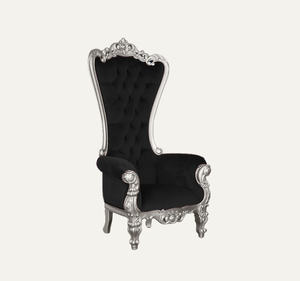 Silla de Trono Moderna de Madera Maciza de Caoba Blanca Tallada a Mano, Muebles Comerciales Duraderos para Sala de Estar y Apartamento - Product Image 2