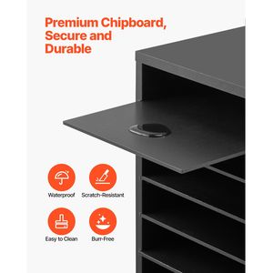 Organizzatore per Ufficio e Casa a 27 Scomparti in Legno con Ripiani Rimovibili e Vassoi Portadocumenti in Truciolato - Product Image 3