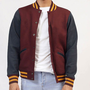 2025 New High Quality Wool Varsity Jacket <b>Men</b> Custom Chenille Embroidery Leather Sleeves Winter Work High Quality snow jacket - Product Image 1