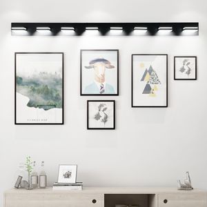 Applique da Parete a 8 Luci LED dal Design Moderno e Minimalista, Efficiente dal Punto di Vista Energetico, Facile da Installare, Specchio da Bagno Nero - Product Image 2