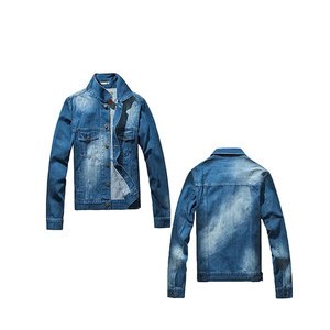 2026 Wholesale Fashion Custom Winter Street Wear Clothes <b>Men</b> Blank <b>Black</b> <b>Jean</b> Denim <b>Jacket</b> Turn-down Collar Casual Autumn Style - Product Image 5