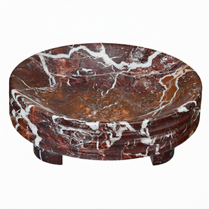 Bol en marbre zèbre rouge sculpté à la main, entièrement personnalisé, nouveau style, meilleure qualité, prix compétitifs, bols en marbre zèbre rouge - Product Image 4