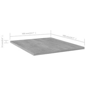 Juego de 8 piezas de tableros de estantería de madera de ingeniería gris hormigón de 15,7 "x 19,7" x 0,6 "para estanterías - Product Image 6