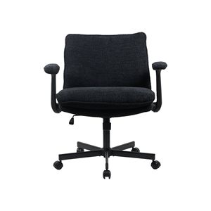 Sedia da Ufficio con Telaio Incrociato e Rotelle, Design Ergonomico a Gambe Incrociate, Braccioli Pieghevoli, Seduta Ampia Imbottita - Product Image 1