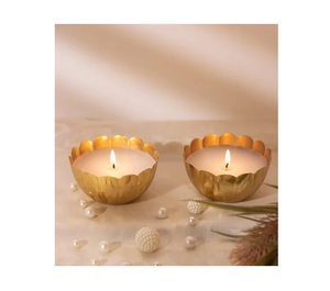 Support de bougie chauffe-plat en laiton fait main, finition métallique, pour mariage, événement festif, décoration de table et maison - Product Image 6