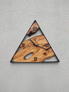 Luxury Handmade Epoxy Resin Wood <b>Wall</b> <b>Clock</b> <b>Modern</b> River Design Natural Wooden Artistic Home Decor Silent Non-Ticking Custom - Product Image 5