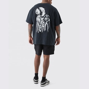 Nouveau T-shirt grande taille à manches courtes en jersey respirant polyester/coton, style streetwear tendance, coupe ample et oversize - Product Image 5