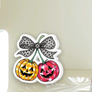Outil de beauté pour extensions de cils en acrylique magnétique de haute qualité, motif citrouille d'Halloween, avec logo personnalisé, motifs cœur, fleur, papillon - Product Image 1