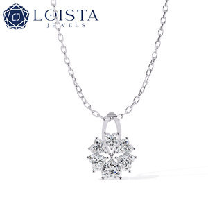 Custom 18K <b>Solid</b> <b>Gold</b> Cute Style Third Party Certified <b>Pendant</b> for Women Round Brilliant Cut Lab Grown Diamond <b>Pendant</b> - Product Image 4