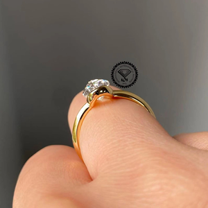 One Stone Oval Cut Lab-Grown Diamond Luxury GDTC Certified Engagement Wedding <b>Ring</b> 2Carat Yellow Gold 14k Party Gift Jewelry - Product Image 5