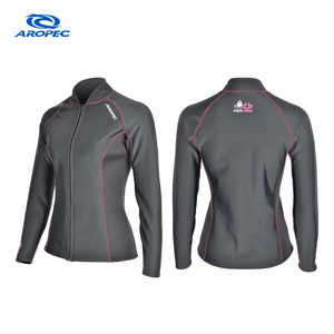 Veste thermique à manches longues Aropec pour femmes, fermeture éclair sur le devant, séchage rapide, polaire super extensible, combinaison de plongée en néoprène pour la plongée et le surf, OEM - Product Image 1