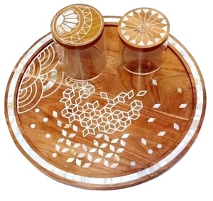 MOP inlay natural wood serving Box chocolate serving Box with acrylic and wooden lid chocolate jars - Product Image 1