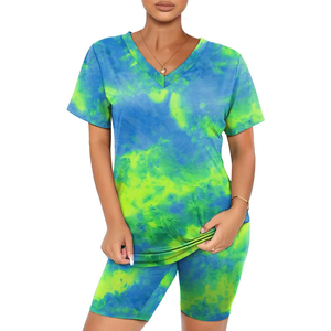 Women's Breathable Quick Dry 2-Piece Mid Waist Yoga <b>Set</b> Solid with Custom Logo on Front Elastic Closure Polyester/Cotton Summer - Product Image 3